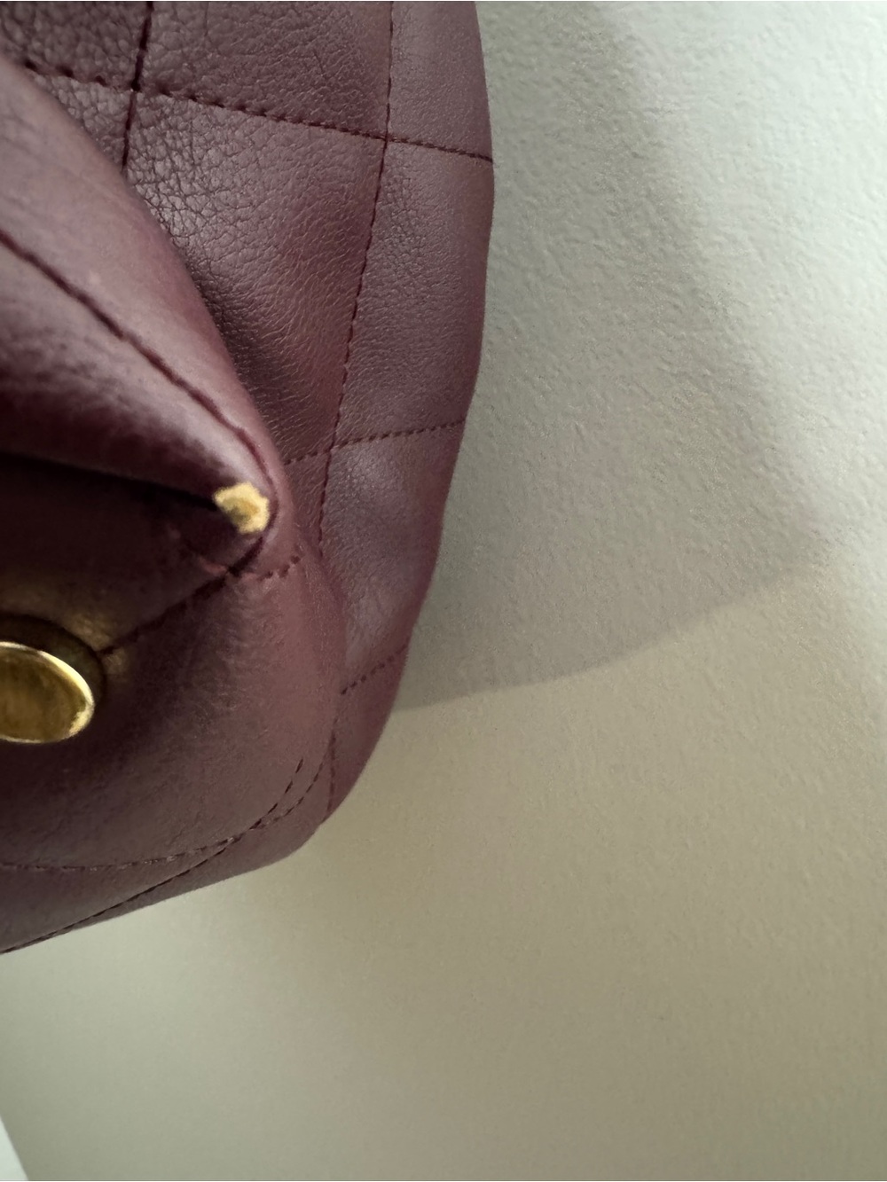 INC Kyliee Quilted Faux Leather Plum Wine Large Shoulder Bag - Picture 5 of 9